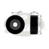 GATES T38006 Deflection/Guide Pulley, v-ribbed belt